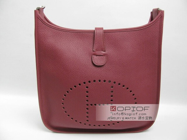 エルメス エヴリン スーパーコピー(トロア)GM トリヨンクレマンス ルビー(シルバー金具) her125